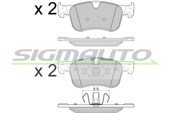Brake Pad Set, disc brake (SPB597)