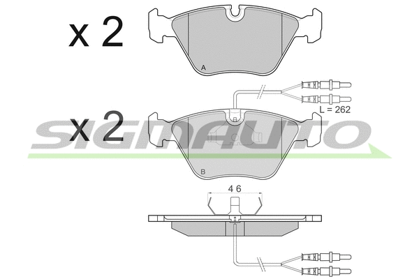 Brake Pad Set, disc brake (SPA523)