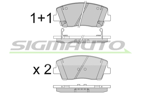 Brake Pad Set, disc brake (SPB824)