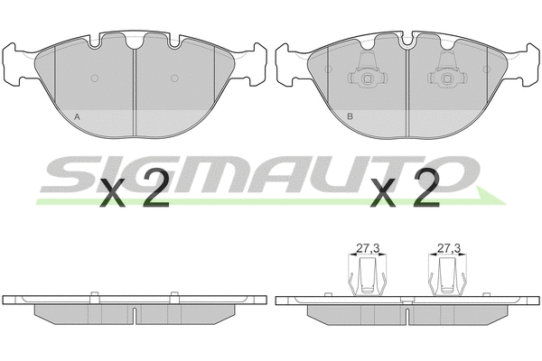 Brake Pad Set, disc brake (SPB096)