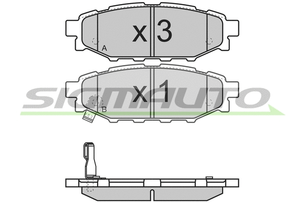 Brake Pad Set, disc brake (SPB218)