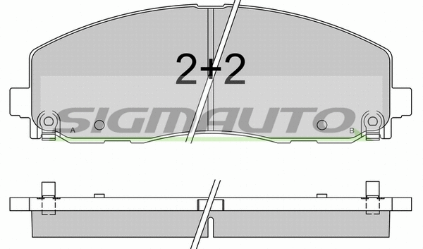 Brake Pad Set, disc brake (SPB543)