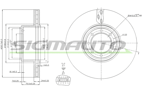 Brake Disc (DB0321V)