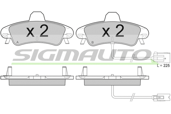 Brake Pad Set, disc brake (SPA932)