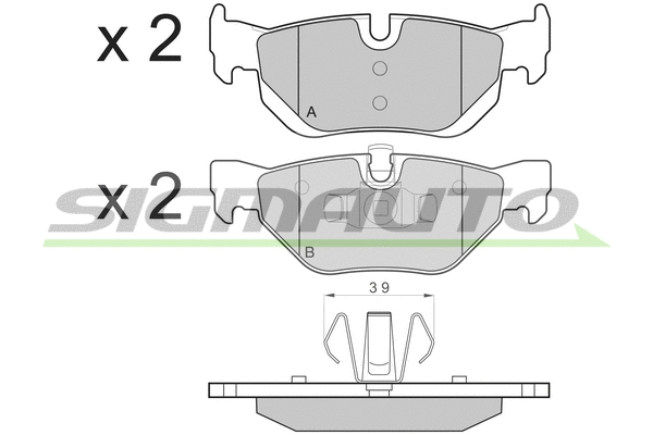 Brake Pad Set, disc brake (SPB194)