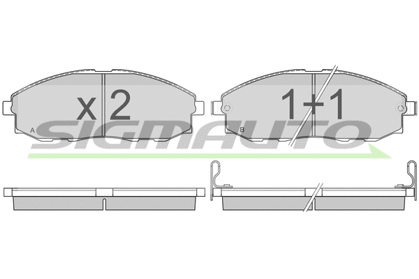 Brake Pad Set, disc brake (SPA828)