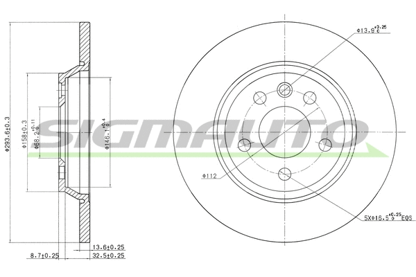 Brake Disc (DBB158S)