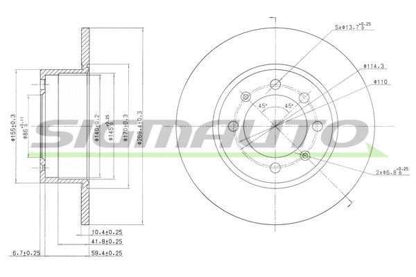 Brake Disc (DBA374S)