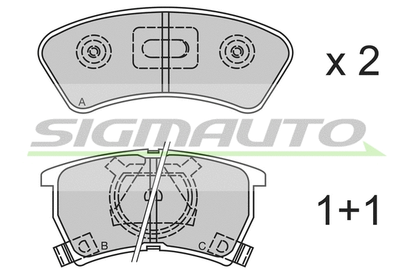 Brake Pad Set, disc brake (SPA352)