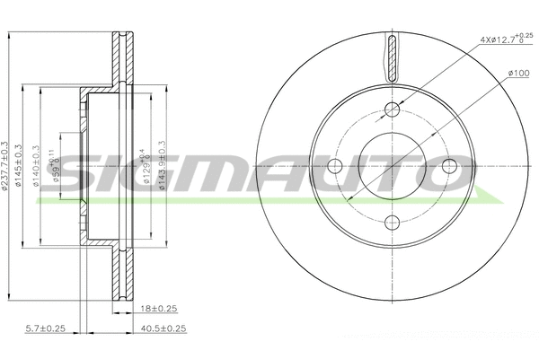 Brake Disc (DBB884V)