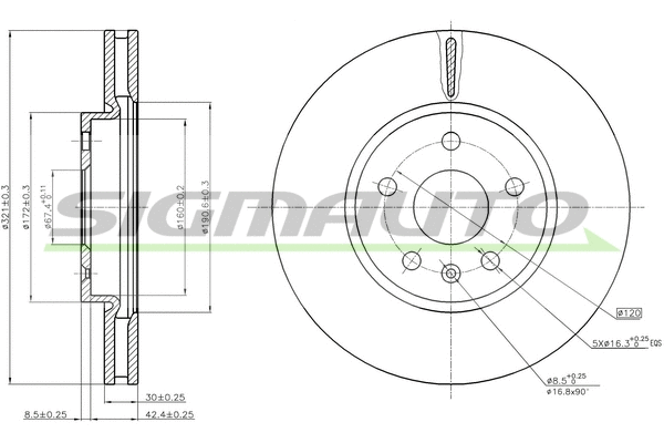 Brake Disc (DBB722V)