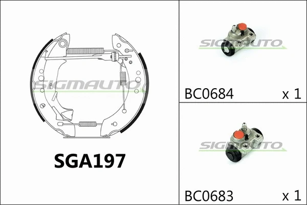 Brake Shoe Set (SGA197)