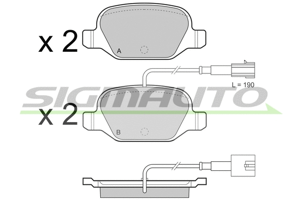 Brake Pad Set, disc brake (SPB489)