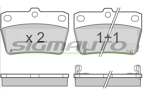 Brake Pad Set, disc brake (SPB050)