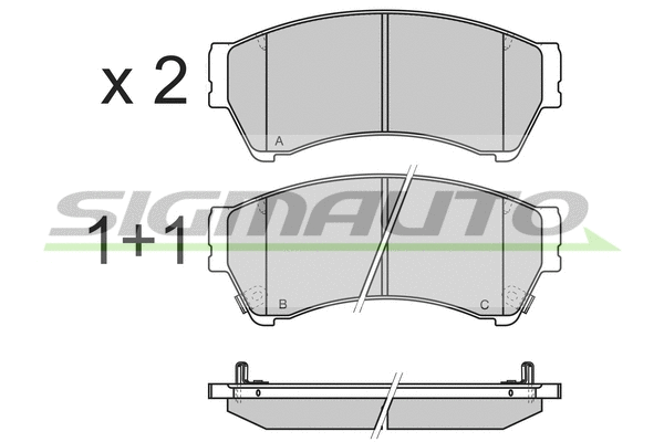 Brake Pad Set, disc brake (SPB343)