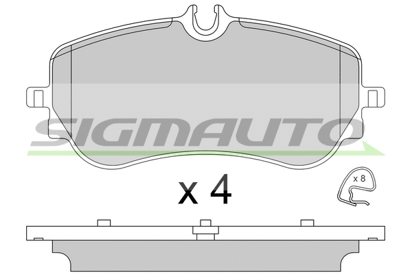 Brake Pad Set, disc brake (SPB836)