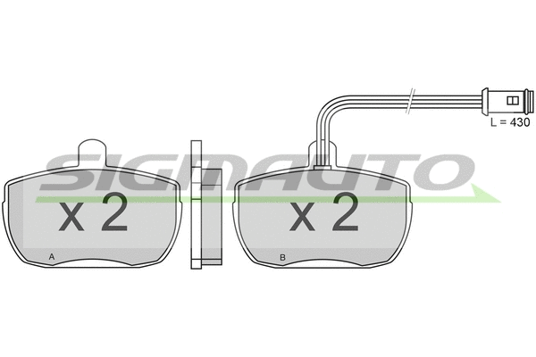 Brake Pad Set, disc brake (SPA315-1)