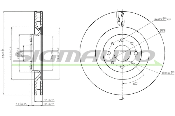 Brake Disc (DBB745V)