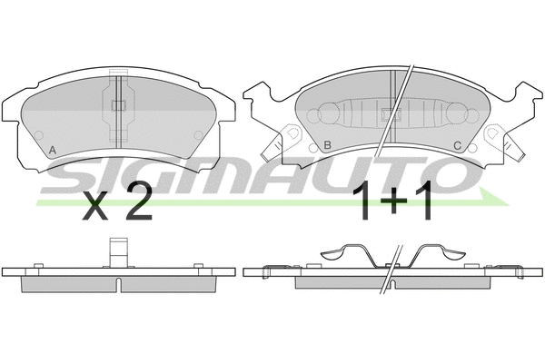 Brake Pad Set, disc brake (SPA779)
