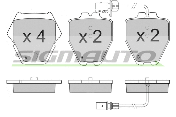 Brake Pad Set, disc brake (SPB151)