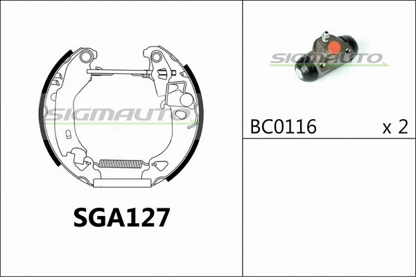 Brake Shoe Set (SGA127)