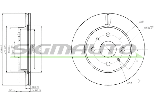 Brake Disc (DBB774V)