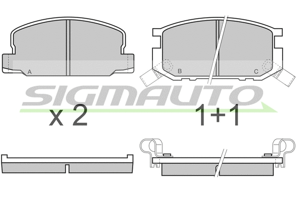 Brake Pad Set, disc brake (SPA308)