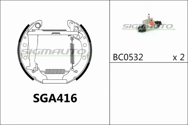 Brake Shoe Set (SGA416)