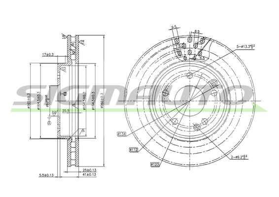 Brake Disc (DBB135V)