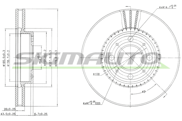 Brake Disc (DBA604V)