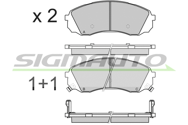 Brake Pad Set, disc brake (SPB336)