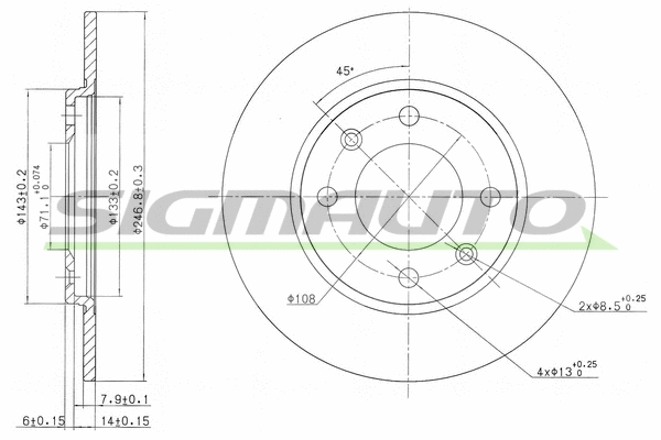 Brake Disc (DBA263S)