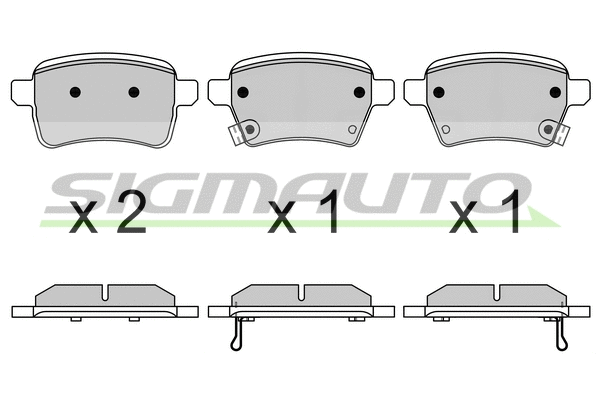 Brake Pad Set, disc brake (SPB627)