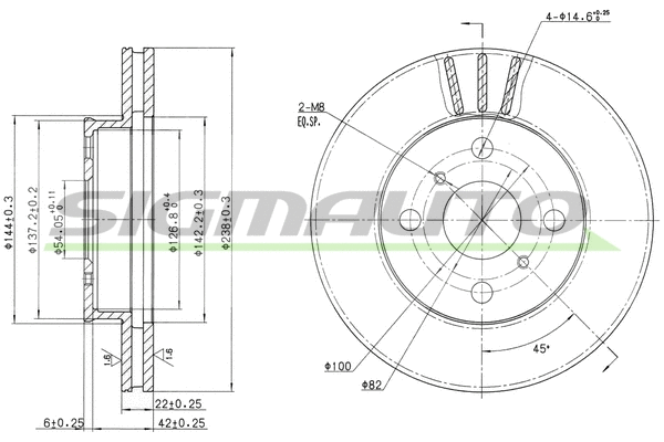 Brake Disc (DBA408V)