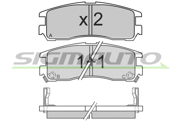 Brake Pad Set, disc brake (SPA428)