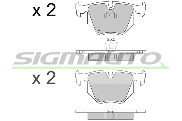 Brake Pad Set, disc brake (SPA652)