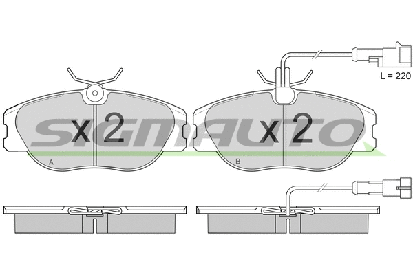 Brake Pad Set, disc brake (SPA587)