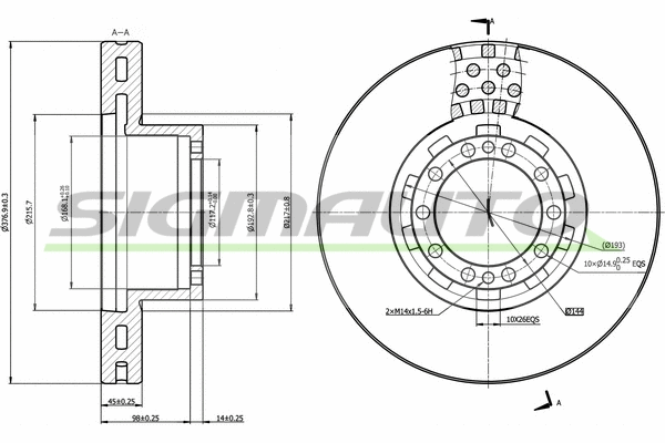 Brake Disc (DB0283V)