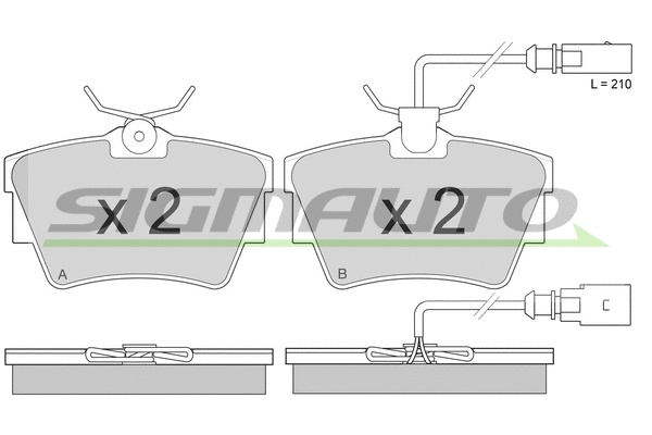 Brake Pad Set, disc brake (SPA867)