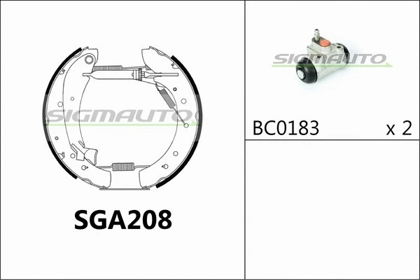 Brake Shoe Set (SGA208)