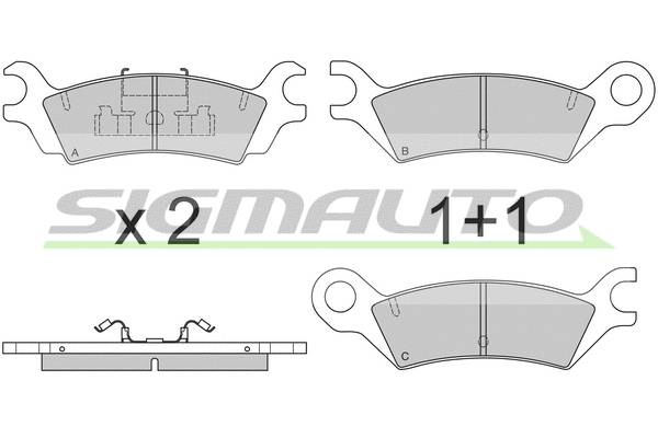 Brake Pad Set, disc brake (SPA640)