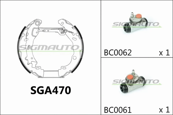Brake Shoe Set (SGA470)