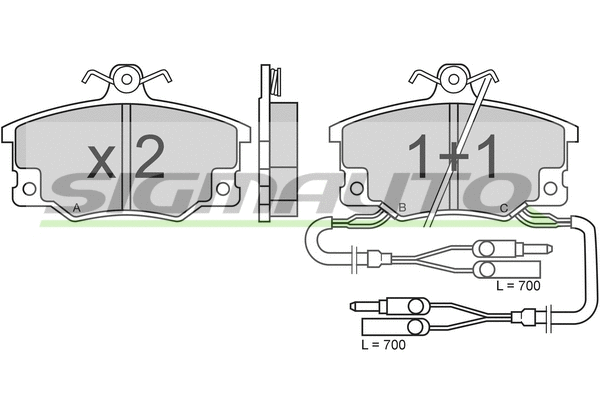 Brake Pad Set, disc brake (SPA210)