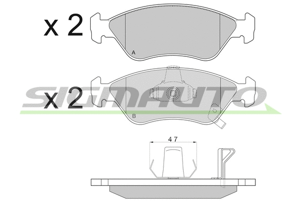 Brake Pad Set, disc brake (SPA910)
