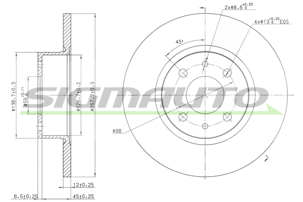 Brake Disc (DBA068S)