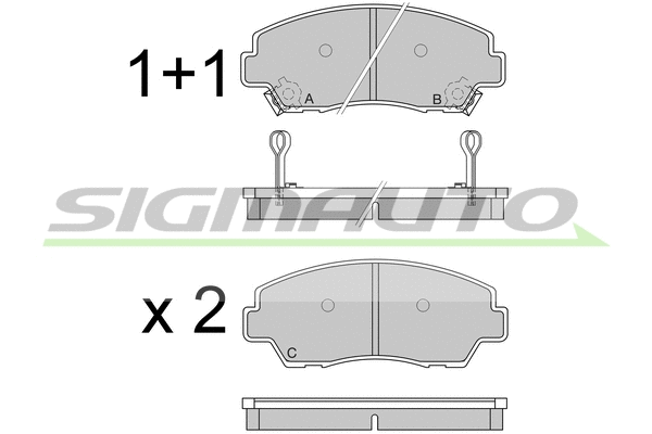 Brake Pad Set, disc brake (SPA326)