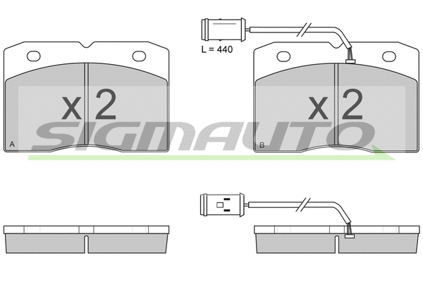 Brake Pad Set, disc brake (SPA768)
