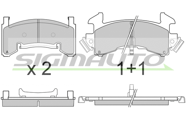Brake Pad Set, disc brake (SPA796)