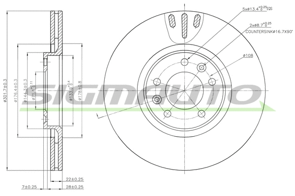 Brake Disc (DBB652V)