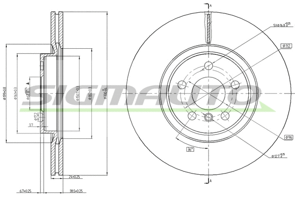 Brake Disc (DBC762V)